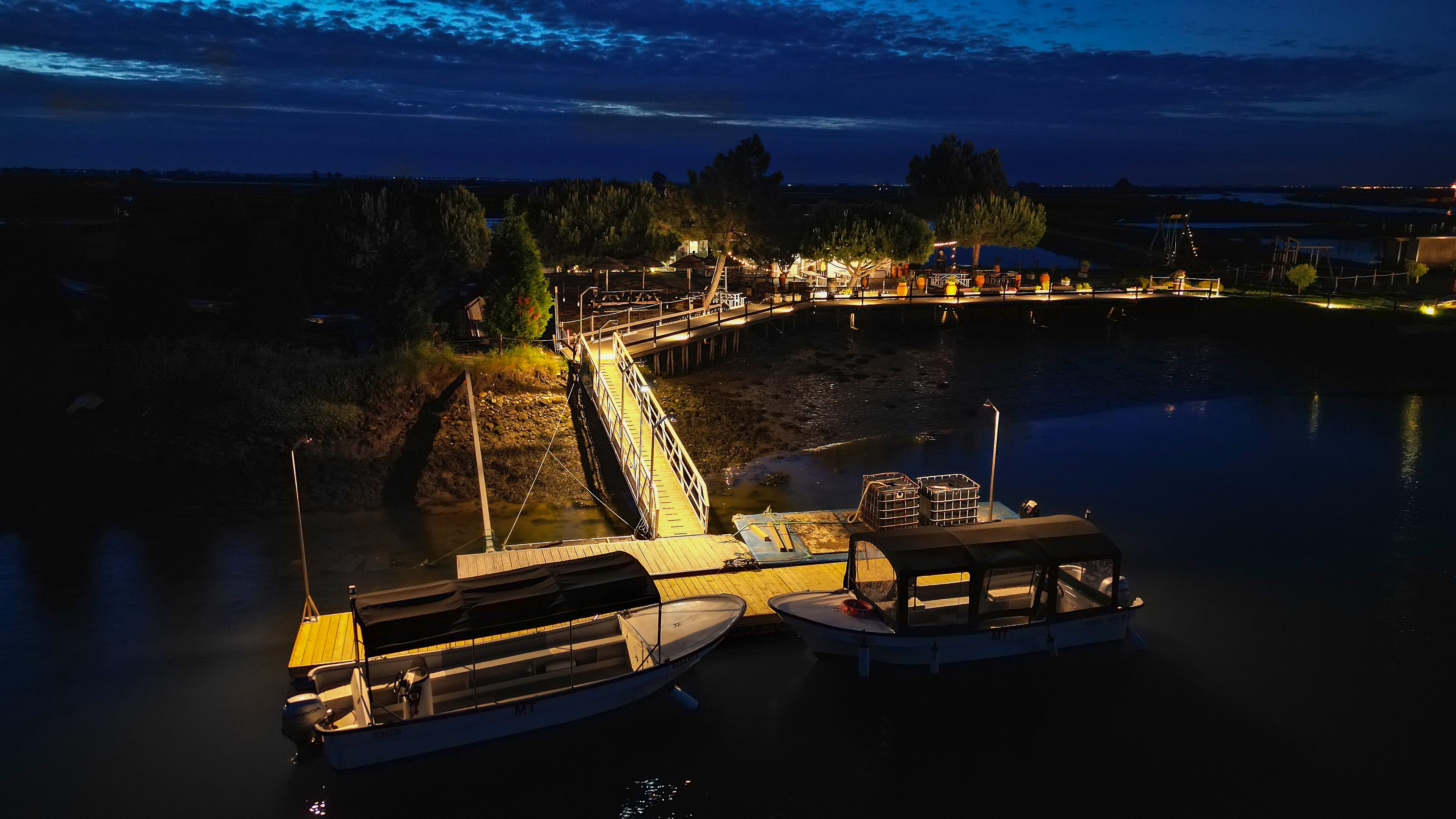 Vue aérienne dîner corporate